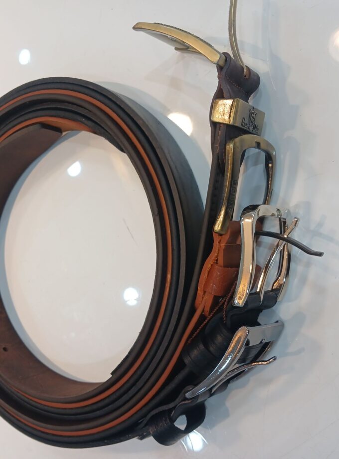 کمربند مردانه چرم گاومیش کد p21
