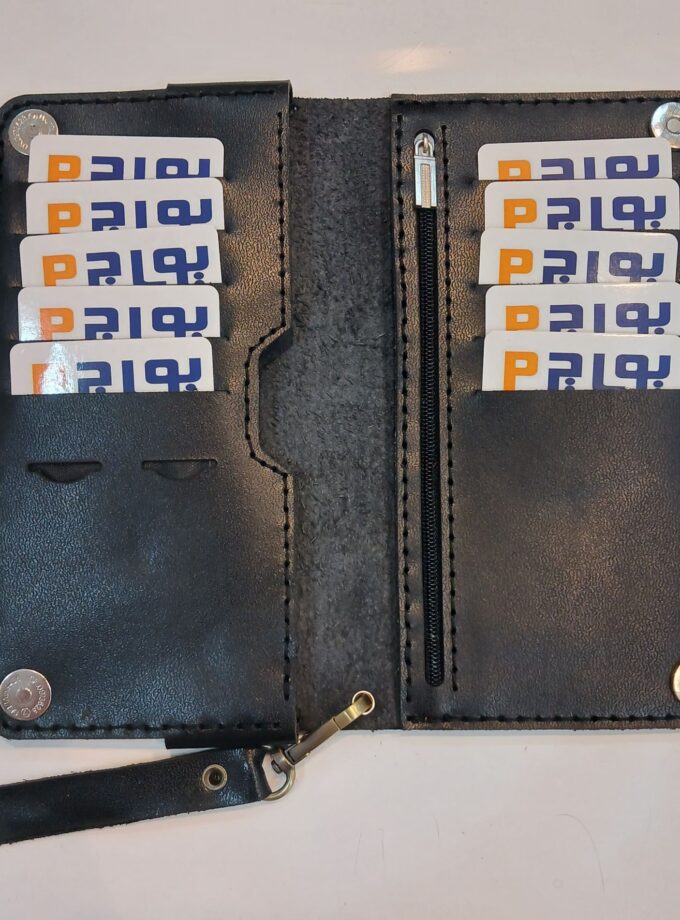 کیف موبایل دستی تمام چرم دست دوز کد: W-104