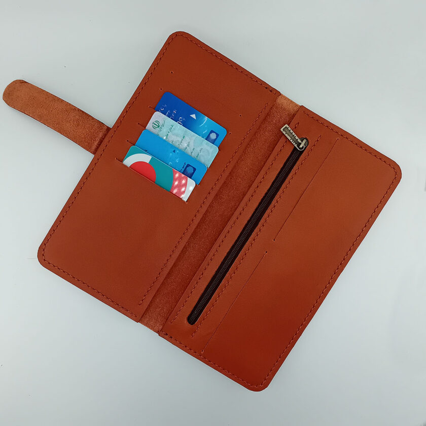 کیف پول دست دوز تمام چرم