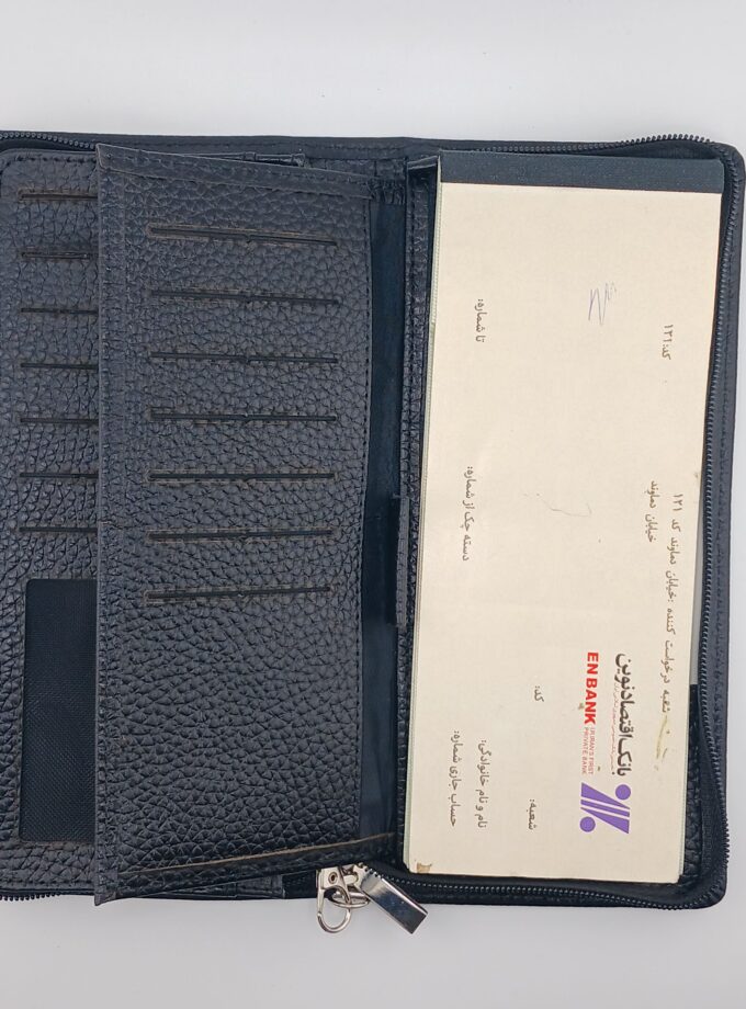 کیف دسته چک و مدارک چرم طبیعی کدp92