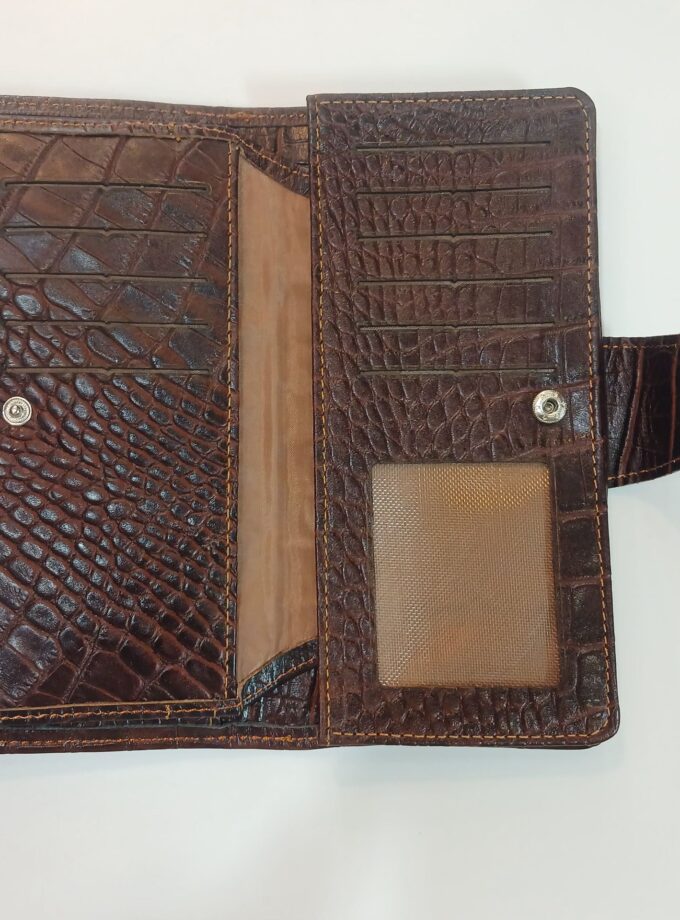 کیف پول دستی زنانه چرم طبیعی p4w