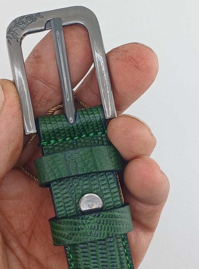 کمربند زنانه چرم طبیعی کد p3