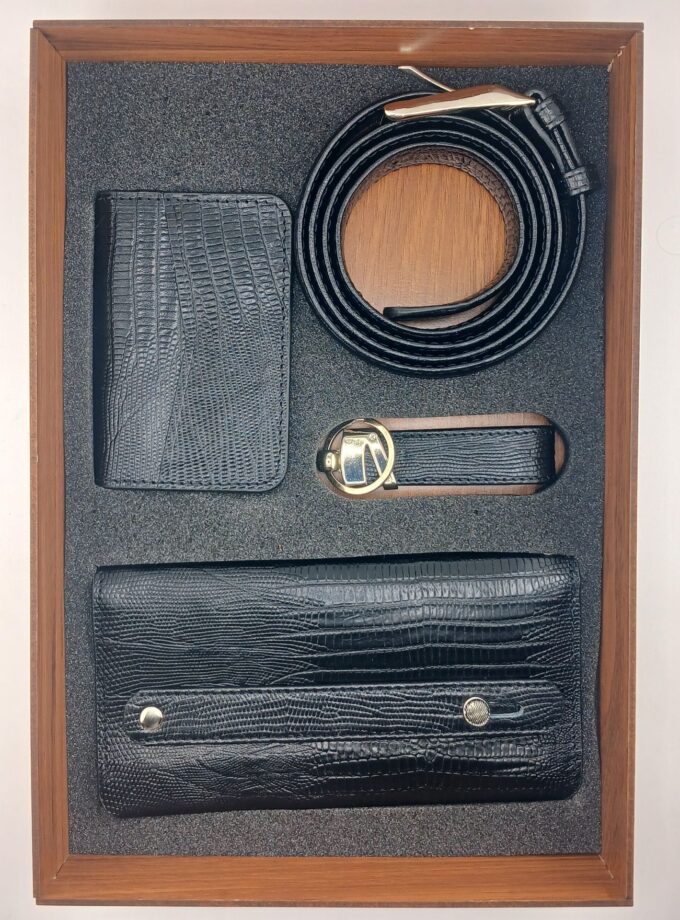 ست چهار تکه مردانه چرم طبیعی کد p14