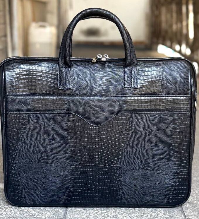 کیف اداری چرم دودسته دورزیپ p103