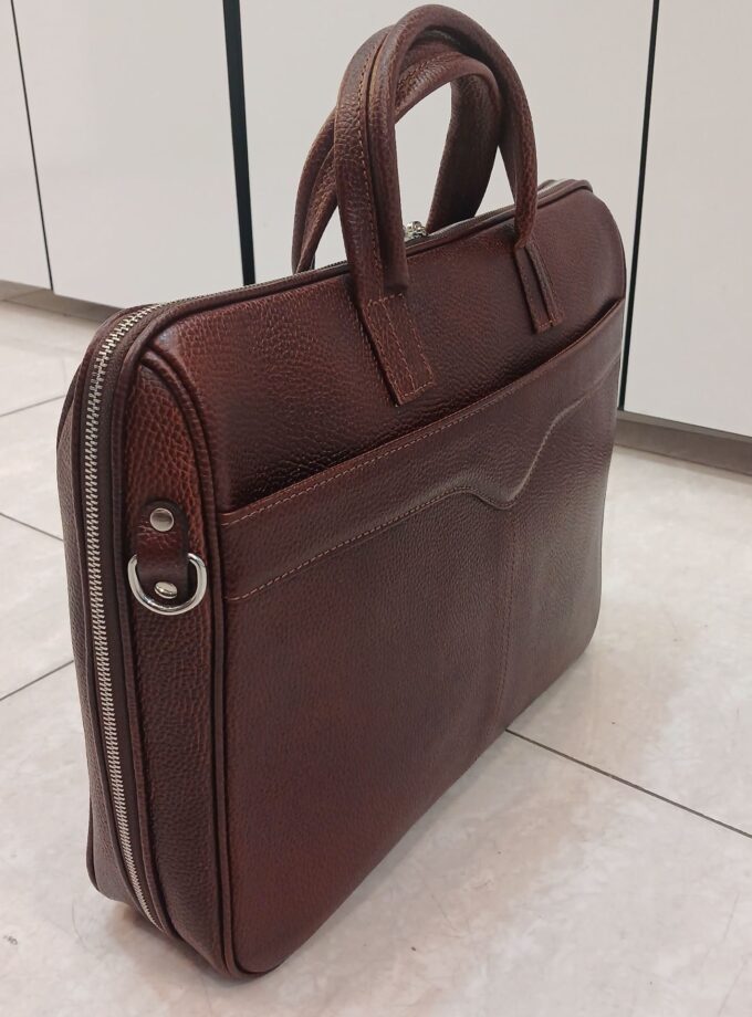 کیف اداری چرم دودسته دورزیپ p103