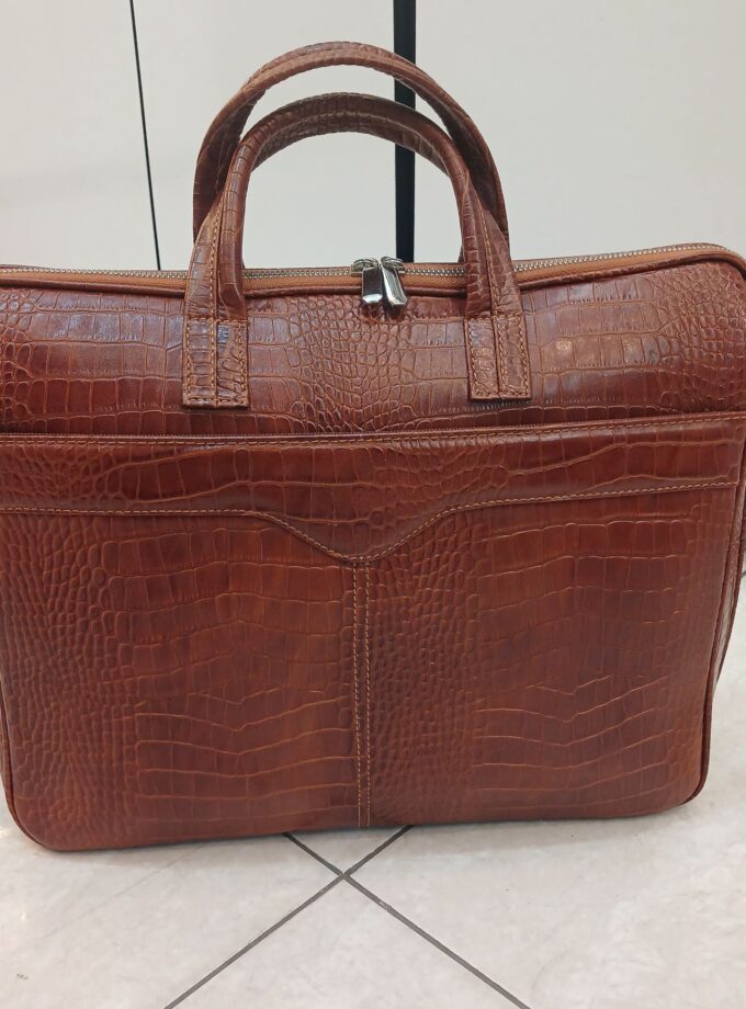 کیف اداری چرم دودسته دورزیپ p103