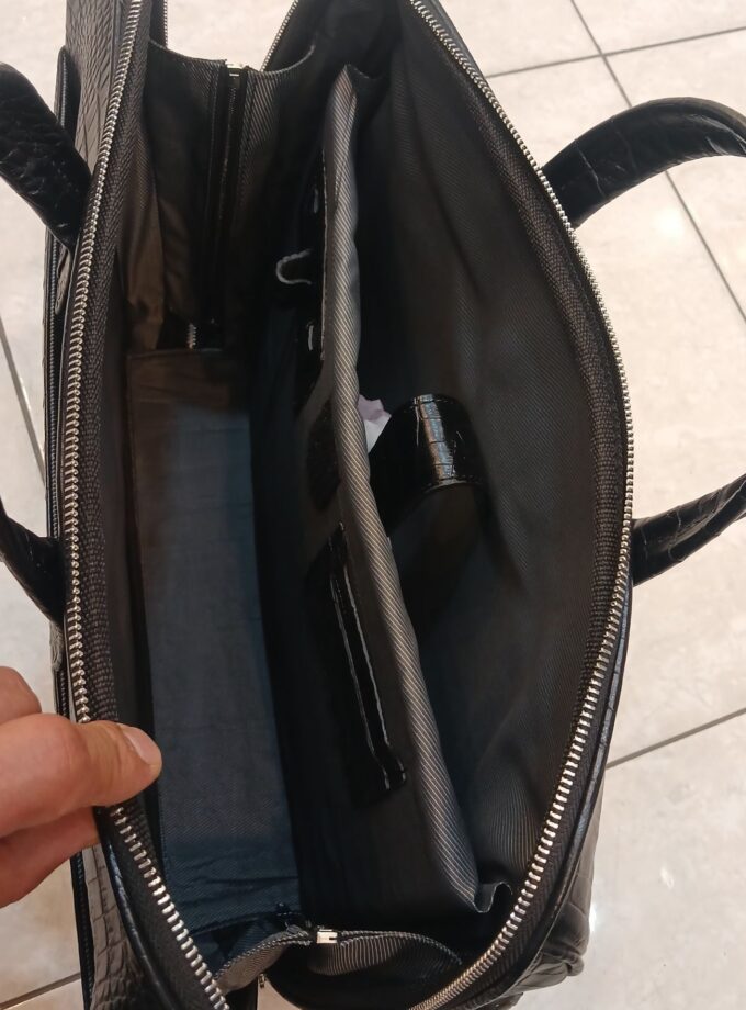 کیف اداری چرم دودسته دورزیپ p103