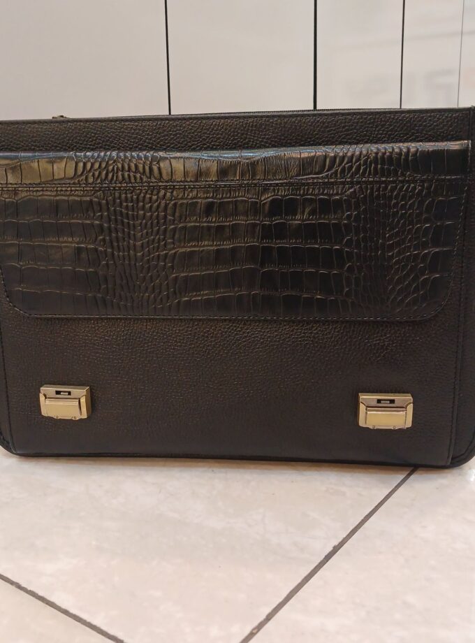 کیف اداری چرم دوقفل رمزدار کد p101