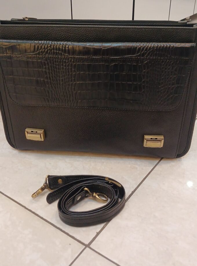 کیف اداری چرم دوقفل رمزدار کد p101