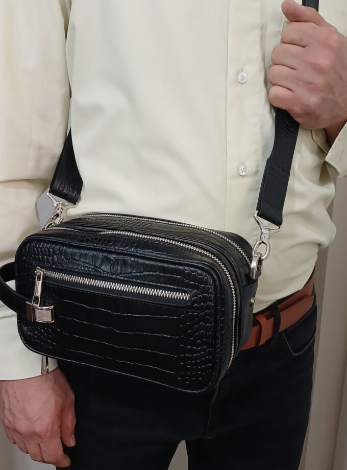 شوزبگ دوحالته دستی دوشی چرم طبیعی گاوی فلوتر کد p82