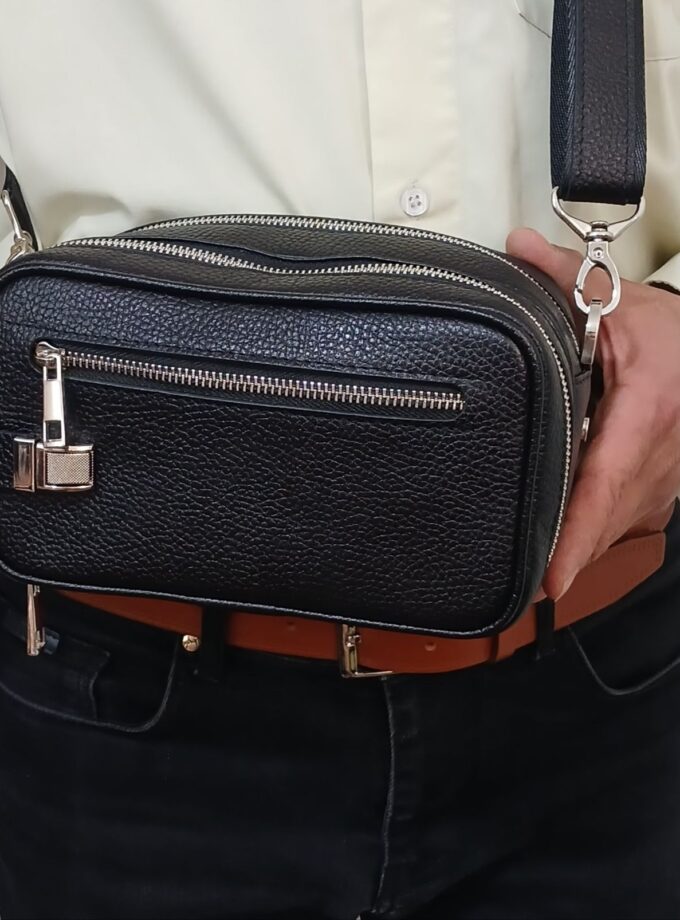 شوزبگ دوحالته دستی دوشی چرم طبیعی گاوی فلوتر کد p82