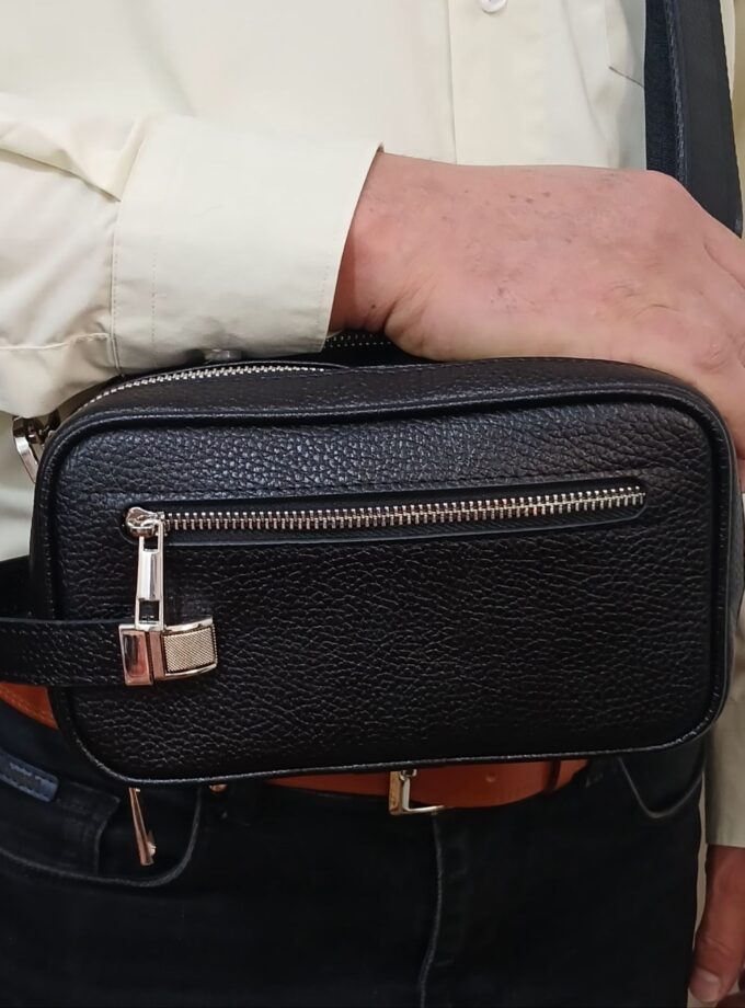 شوزبگ دوحالته دستی دوشی چرم طبیعی گاوی فلوتر کد p82