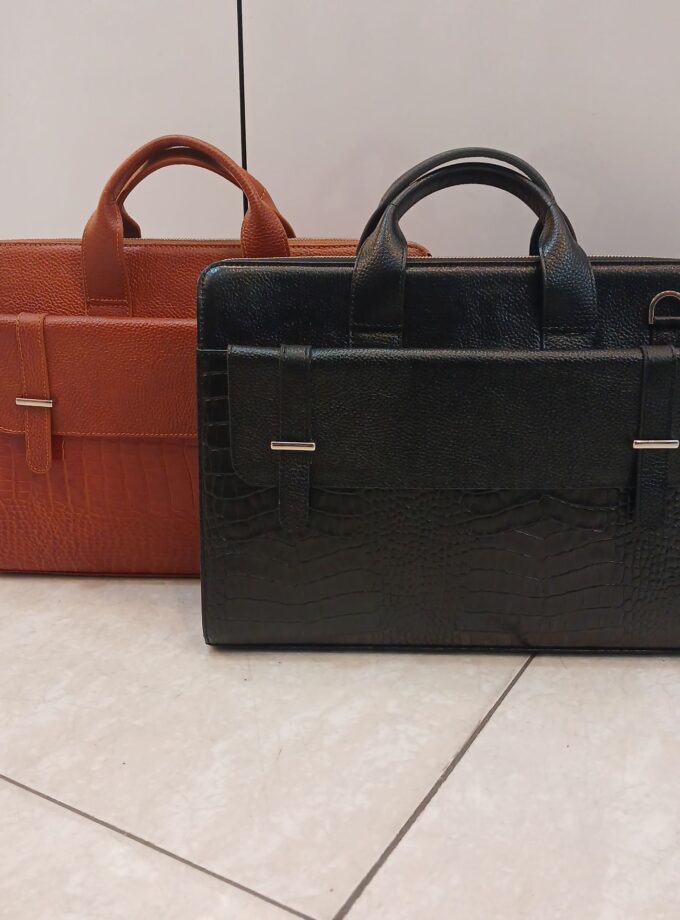 کیف اداری چرم دوزبانه کد p102