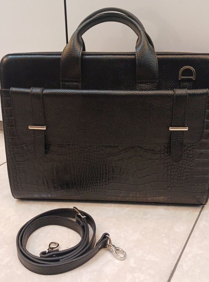 کیف اداری چرم دوزبانه کد p102