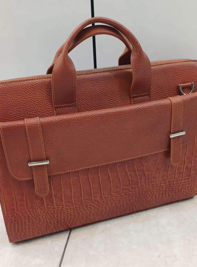 کیف اداری چرم دوزبانه کد p102