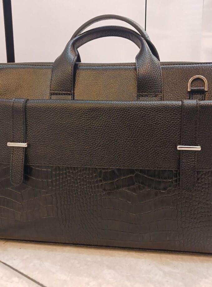 کیف اداری چرم دوزبانه کد p102