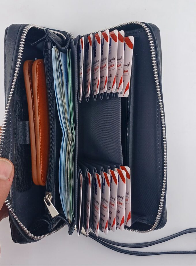 کیف دستی چرم مدل آکارديونی