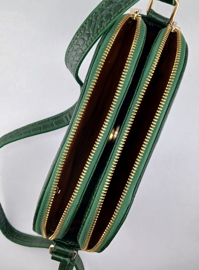 کیف دوشی زنانه چرم طبیعی مگنت وسط کد p131