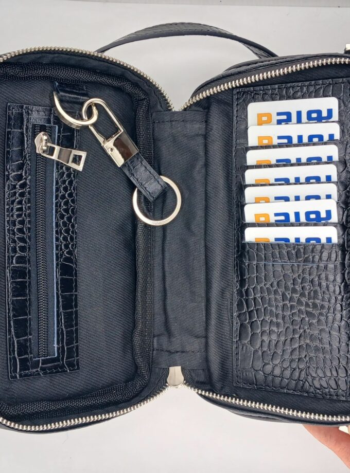 شوزبگ دوحالته دستی دوشی چرم طبیعی گاوی کروکو کد p82