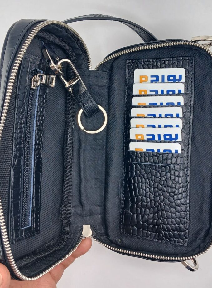 شوزبگ دوحالته دستی دوشی چرم طبیعی گاوی کروکو کد p82