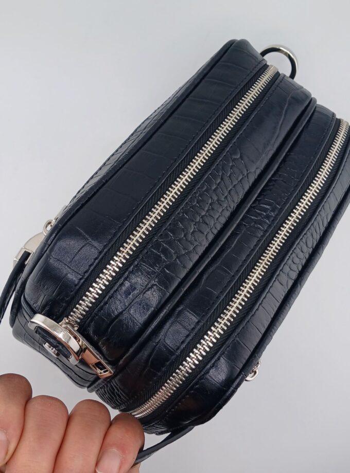 شوزبگ دوحالته دستی دوشی چرم طبیعی گاوی کروکو کد p82