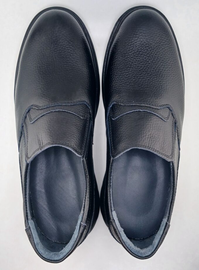 کفش چرم طبیعی گاوی مدل پولو ساده