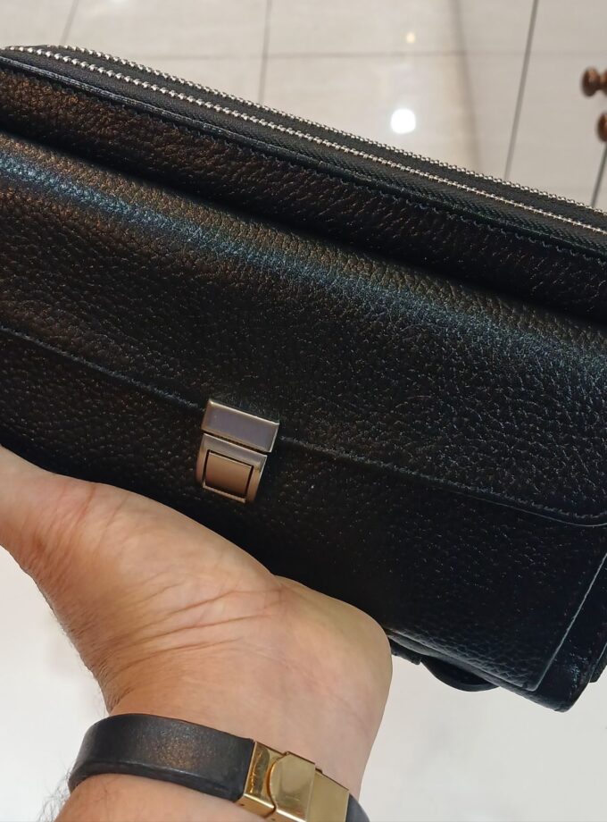 کیف دستی مدارک چرم طبیعی مدل کیان