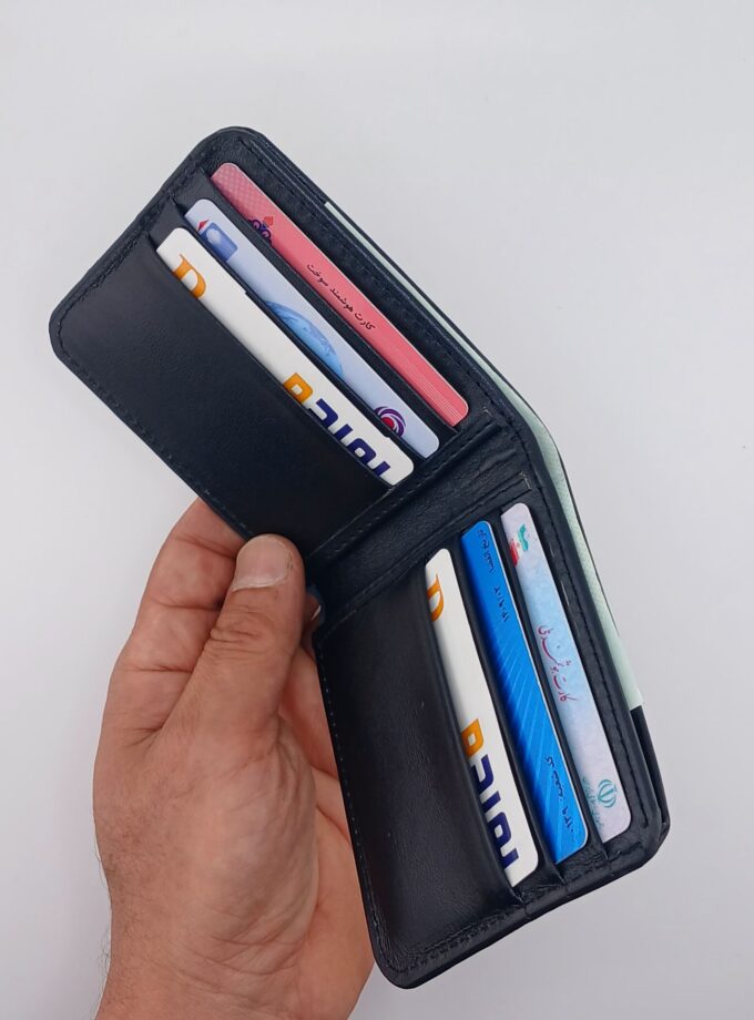 کیف پول جیبی چرم طبیعی مدل استار