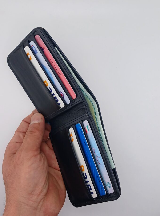 کیف پول جیبی چرم طبیعی مدل استار
